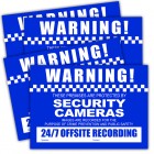 CCTV Warning Stickers (4 pack) A4 Size